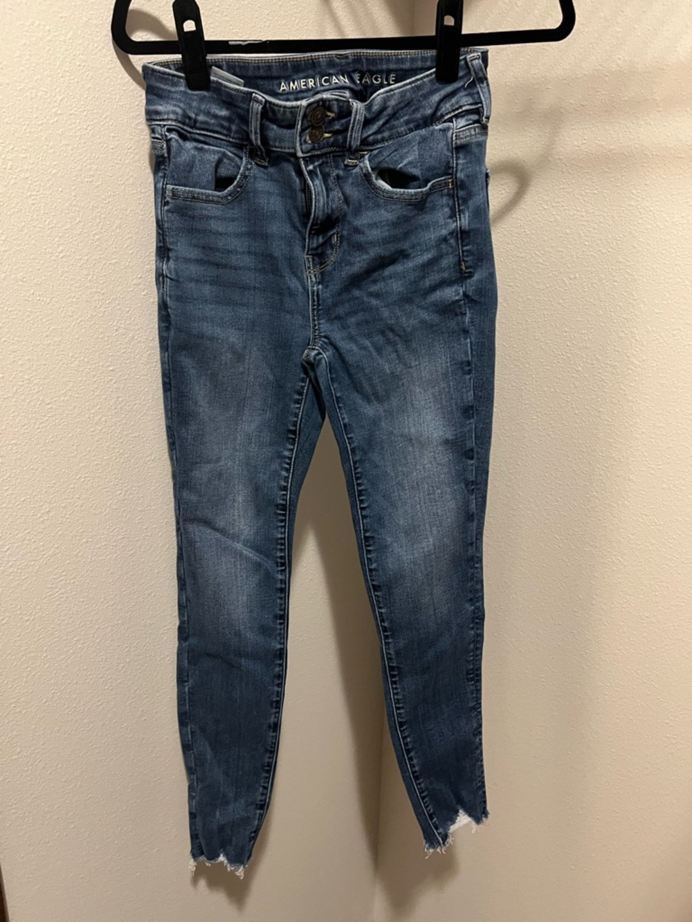 American Eagle Outfitters Medium Blue High-Rise Skinny Jeans